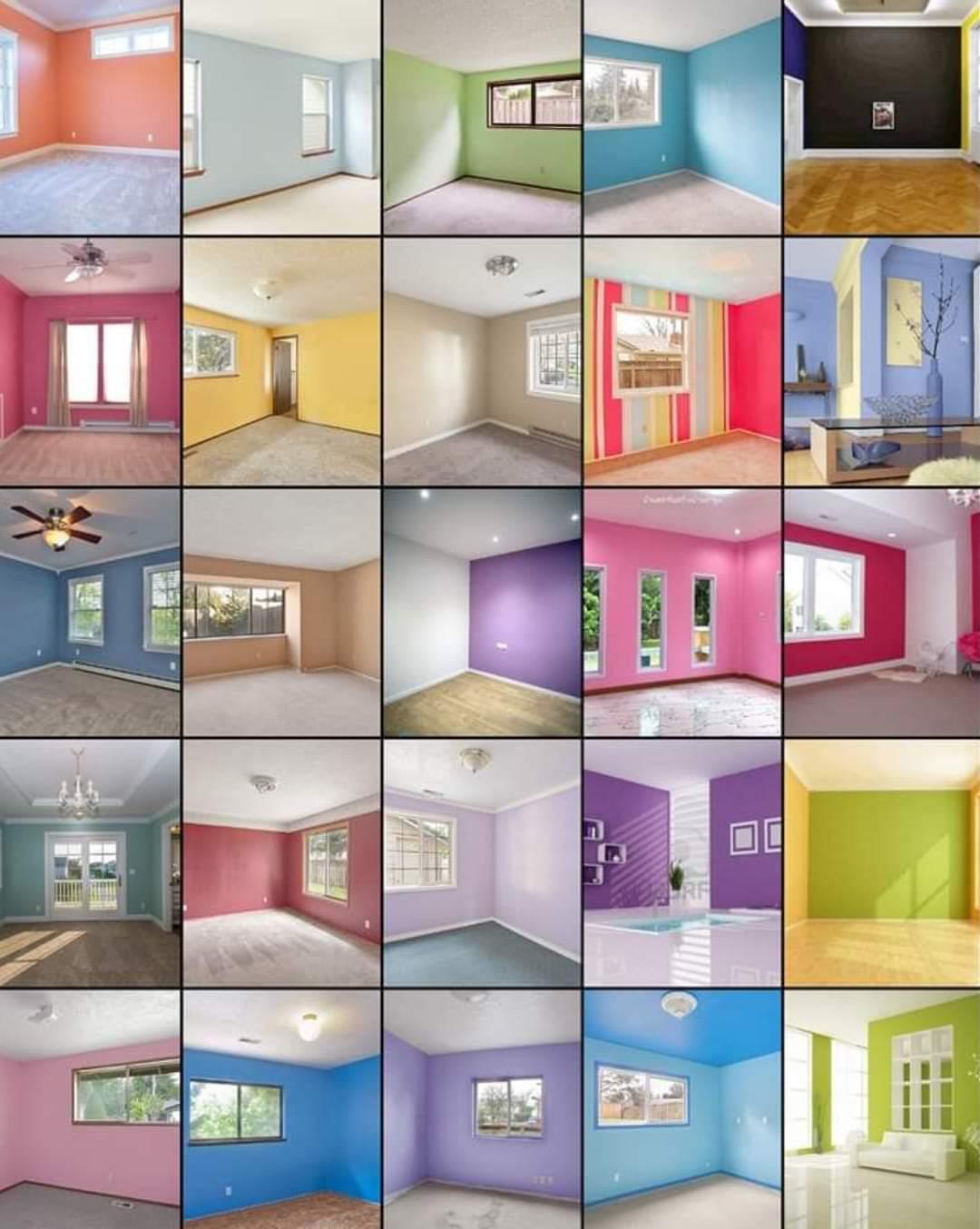 Collage kleurinspiratie interieurschilderwerk kamers — schilder Noord-Holland